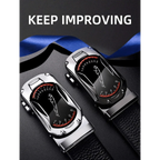 Luxury Automatic Black Genuine Leather Business Belt For Men New Fashion High Quality Black Belts Stevvex