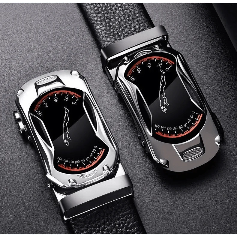 Luxury Automatic Black Genuine Leather Business Belt For Men New Fashion High Quality Black Belts Stevvex