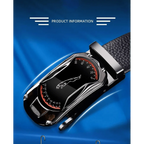 Luxury Automatic Black Genuine Leather Business Belt For Men New Fashion High Quality Black Belts Stevvex
