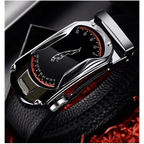Luxury Automatic Black Genuine Leather Business Belt For Men New Fashion High Quality Black Belts Stevvex