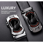 Luxury Automatic Black Genuine Leather Business Belt For Men New Fashion High Quality Black Belts Stevvex
