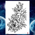 Luxury Big Tattoo Stickers Butterfly Body Arm Leg Tattoos Temporary Black Flower Rose Tattoos For Women's Adults Stevvex