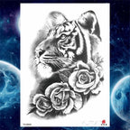 Luxury Big Tattoo Stickers Butterfly Body Arm Leg Tattoos Temporary Black Flower Rose Tattoos For Women's Adults Stevvex