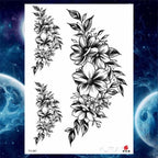 Luxury Big Tattoo Stickers Butterfly Body Arm Leg Tattoos Temporary Black Flower Rose Tattoos For Women's Adults Stevvex