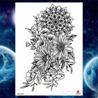 Luxury Big Tattoo Stickers Butterfly Body Arm Leg Tattoos Temporary Black Flower Rose Tattoos For Women's Adults Stevvex
