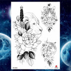 Luxury Big Tattoo Stickers Butterfly Body Arm Leg Tattoos Temporary Black Flower Rose Tattoos For Women's Adults Stevvex