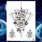 Luxury Big Tattoo Stickers Butterfly Body Arm Leg Tattoos Temporary Black Flower Rose Tattoos For Women's Adults Stevvex