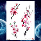 Luxury Big Tattoo Stickers Butterfly Body Arm Leg Tattoos Temporary Black Flower Rose Tattoos For Women's Adults Stevvex