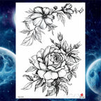 Luxury Big Tattoo Stickers Butterfly Body Arm Leg Tattoos Temporary Black Flower Rose Tattoos For Women's Adults Stevvex