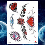 Luxury Big Tattoo Stickers Butterfly Body Arm Leg Tattoos Temporary Black Flower Rose Tattoos For Women's Adults Stevvex