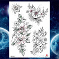 Luxury Big Tattoo Stickers Butterfly Body Arm Leg Tattoos Temporary Black Flower Rose Tattoos For Women's Adults Stevvex