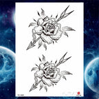 Luxury Big Tattoo Stickers Butterfly Body Arm Leg Tattoos Temporary Black Flower Rose Tattoos For Women's Adults Stevvex