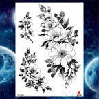 Luxury Big Tattoo Stickers Butterfly Body Arm Leg Tattoos Temporary Black Flower Rose Tattoos For Women's Adults Stevvex