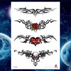 Luxury Big Tattoo Stickers Butterfly Body Arm Leg Tattoos Temporary Black Flower Rose Tattoos For Women's Adults Stevvex
