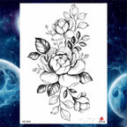 Luxury Big Tattoo Stickers Butterfly Body Arm Leg Tattoos Temporary Black Flower Rose Tattoos For Women's Adults Stevvex