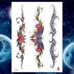 Luxury Big Tattoo Stickers Butterfly Body Arm Leg Tattoos Temporary Black Flower Rose Tattoos For Women's Adults Stevvex