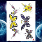 Luxury Big Tattoo Stickers Butterfly Body Arm Leg Tattoos Temporary Black Flower Rose Tattoos For Women's Adults Stevvex