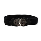 Luxury Black Elastic Women Belt Unique Belt Stretch Waistband Stylish Women Vintage Waist Belts Stevvex