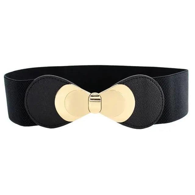 Luxury Black Elastic Women Belt Unique Belt Stretch Waistband Stylish Women Vintage Waist Belts Stevvex