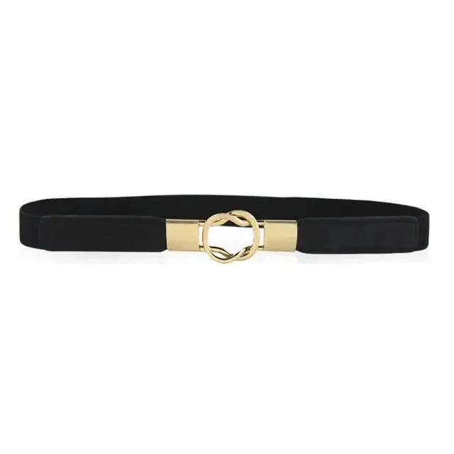 Luxury Black Elastic Women Belt Unique Belt Stretch Waistband Stylish Women Vintage Waist Belts Stevvex