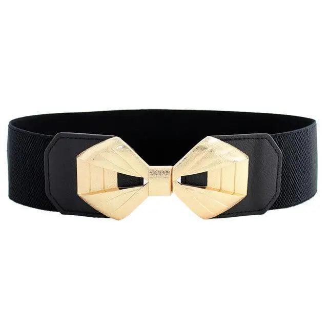 Luxury Black Elastic Women Belt Unique Belt Stretch Waistband Stylish Women Vintage Waist Belts Stevvex