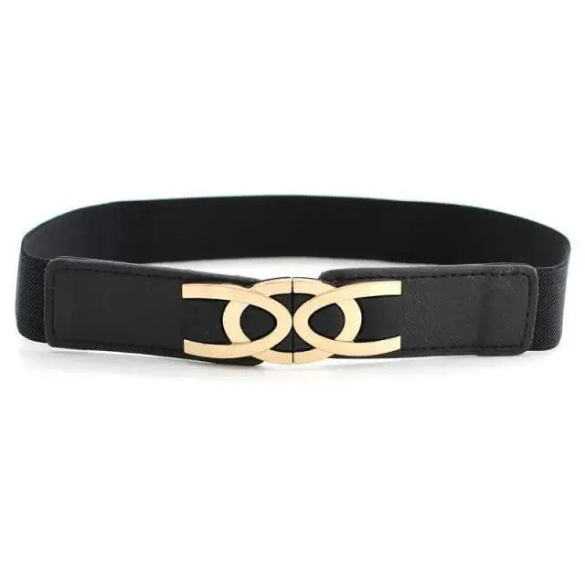 Luxury Black Elastic Women Belt Unique Belt Stretch Waistband Stylish Women Vintage Waist Belts Stevvex