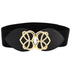 Luxury Black Elastic Women Belt Unique Belt Stretch Waistband Stylish Women Vintage Waist Belts Stevvex