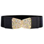 Luxury Black Elastic Women Belt Unique Belt Stretch Waistband Stylish Women Vintage Waist Belts Stevvex