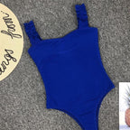 Luxury Black Female Swimsuit Vintage One Piece Ruffled Push Up Tummy Control Swimwear Halter One Piece Slimming Retro Swimsuit Women's Plus Size Push Up Bathing Suit Solid Red Swimwear Women Padded Bathing Suits Stevvex