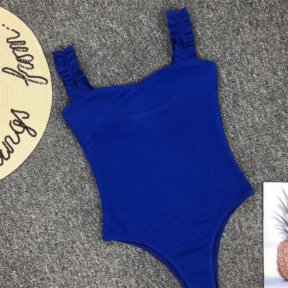 Luxury Black Female Swimsuit Vintage One Piece Ruffled Push Up Tummy Control Swimwear Halter One Piece Slimming Retro Swimsuit Women's Plus Size Push Up Bathing Suit Solid Red Swimwear Women Padded Bathing Suits Stevvex