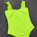 Luxury Black Female Swimsuit Vintage One Piece Ruffled Push Up Tummy Control Swimwear Halter One Piece Slimming Retro Swimsuit Women's Plus Size Push Up Bathing Suit Solid Red Swimwear Women Padded Bathing Suits Stevvex