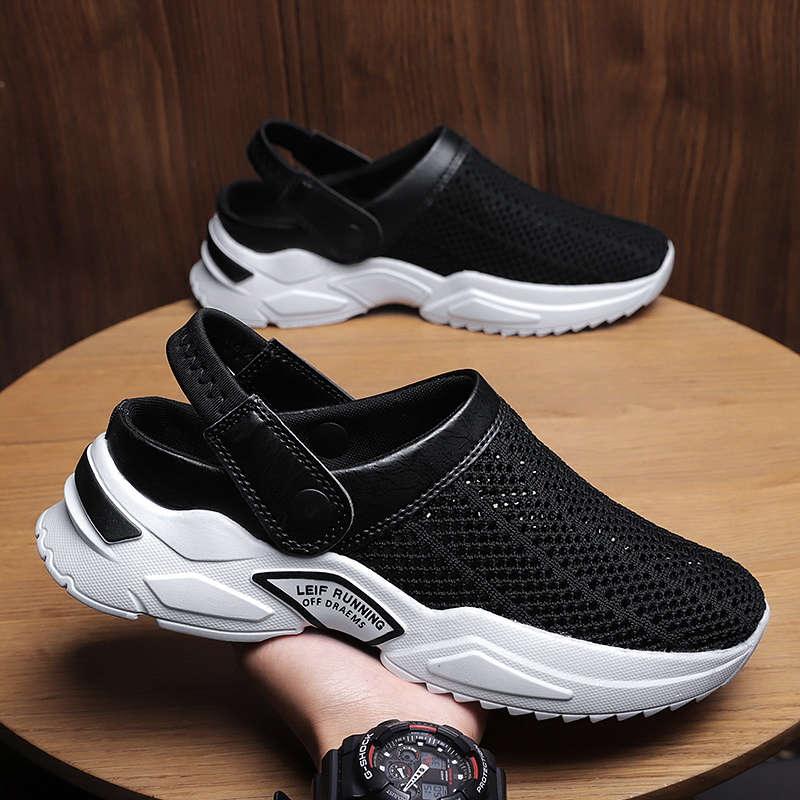 Luxury Black Mens Shoes Flip Flops Platform Slipper Sandals Men Shoe Summer Tennis Fitness Gym Garden Clog Shoes Sandals Summer Indoor Outdoor Walking Slipper Stevvex