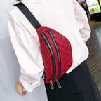 Luxury Black  PU Leather Fashion Women Waist Bag Waterproof Fanny Pack Beautiful Design Fanny Pack Cool Travel Waist Bag Stevvex
