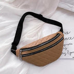 Luxury Black  PU Leather Fashion Women Waist Bag Waterproof Fanny Pack Beautiful Design Fanny Pack Cool Travel Waist Bag Stevvex