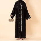 Luxury Black Starry Diamond Abaya  (MOA240)