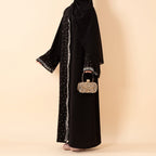 Luxury Black Starry Diamond Abaya  (MOA240)