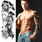 Luxury Black Temporary Tattoo Waterproof Big Lion Tattoo For Body Arm Legs Modern Large Design Stevvex
