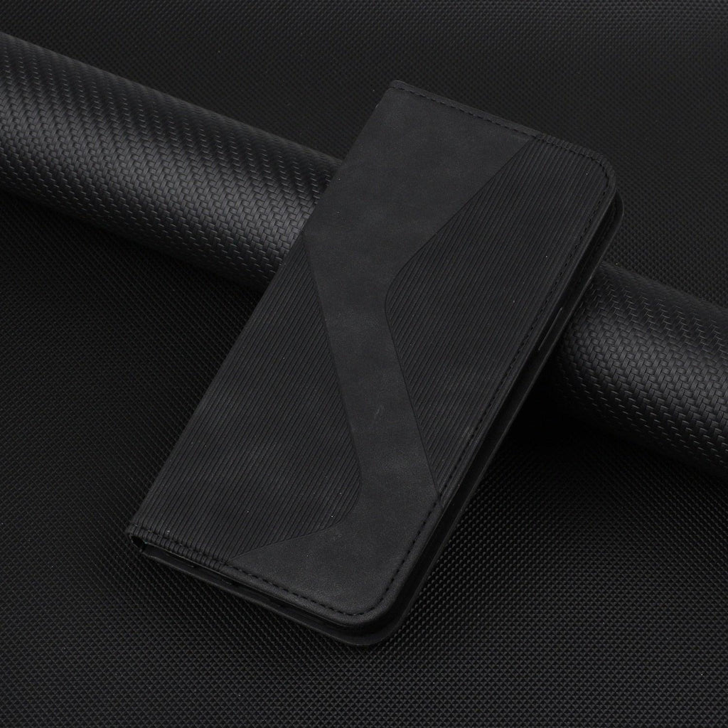 Luxury Blue Flip Wallet Case For iPhone 14 13 12 Mini Plus 11 Pro Magnetic Cards Phone Cover Magnetic PU Leather Phone Case Classic S-shaped Simple Flip Wallet Cover Stevvex