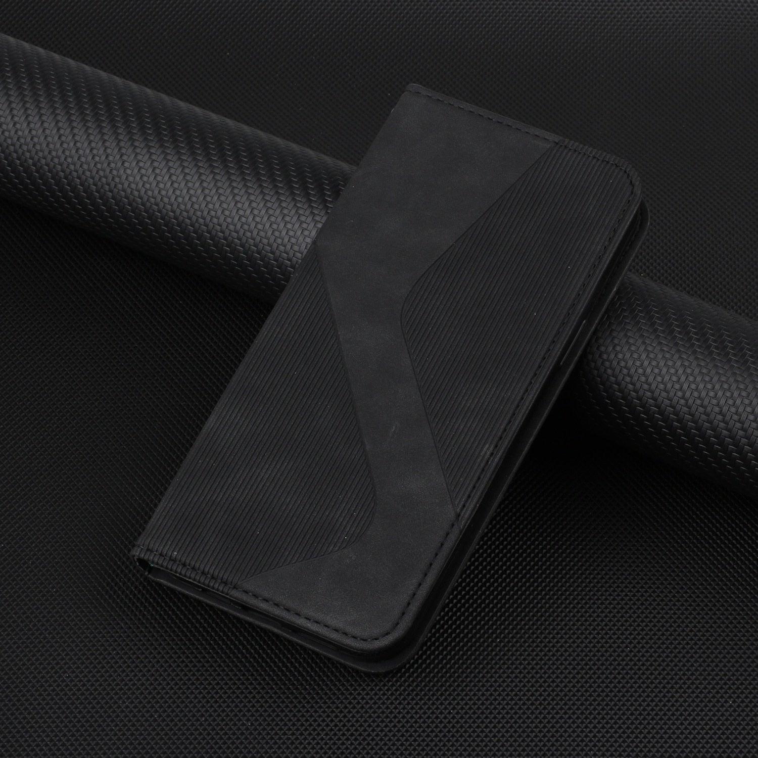 Luxury Blue Flip Wallet Case For iPhone 14 13 12 Mini Plus 11 Pro Magnetic Cards Phone Cover Magnetic PU Leather Phone Case Classic S-shaped Simple Flip Wallet Cover Stevvex
