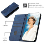 Luxury Blue Flip Wallet Case For iPhone 14 13 12 Mini Plus 11 Pro Magnetic Cards Phone Cover Magnetic PU Leather Phone Case Classic S-shaped Simple Flip Wallet Cover Stevvex