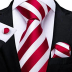 Luxury Blue Silk Design Wedding Tie For Men Necktie Pocket Square Cufflink Set Formal Business Meeting Necktie For Men Stevvex