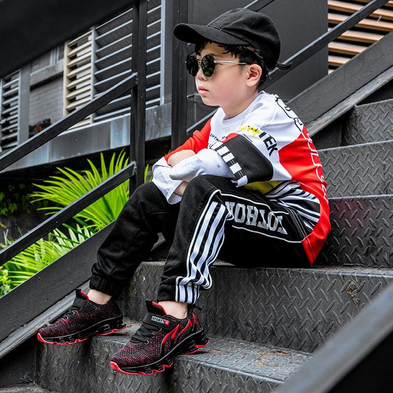 Luxury Boys Sneakers Kids Running Outdoor Children Sport Tennis Breathable Non-slip Sole Sneakers Outdoor Sport Walking Fashion Sneakers Stevvex