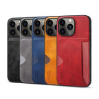 Luxury Brown Leather With Card Holder Phone Case For iPhone 11 12 Pro Max Soft Silicone Back Cover For iPhone 13 14 Pro Genuine Leather Case for iPhone Stevvex