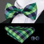Luxury Butterfly Beige Silk Bow Ties For Men Gentlemens Cufflinks Set Elegant Design Wedding Party Bowties For Tuxedo Excellent Gift For Prom Stevvex