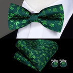 Luxury Butterfly Beige Silk Bow Ties For Men Gentlemens Cufflinks Set Elegant Design Wedding Party Bowties For Tuxedo Excellent Gift For Prom Stevvex