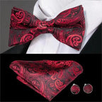 Luxury Butterfly Beige Silk Bow Ties For Men Gentlemens Cufflinks Set Elegant Design Wedding Party Bowties For Tuxedo Excellent Gift For Prom Stevvex