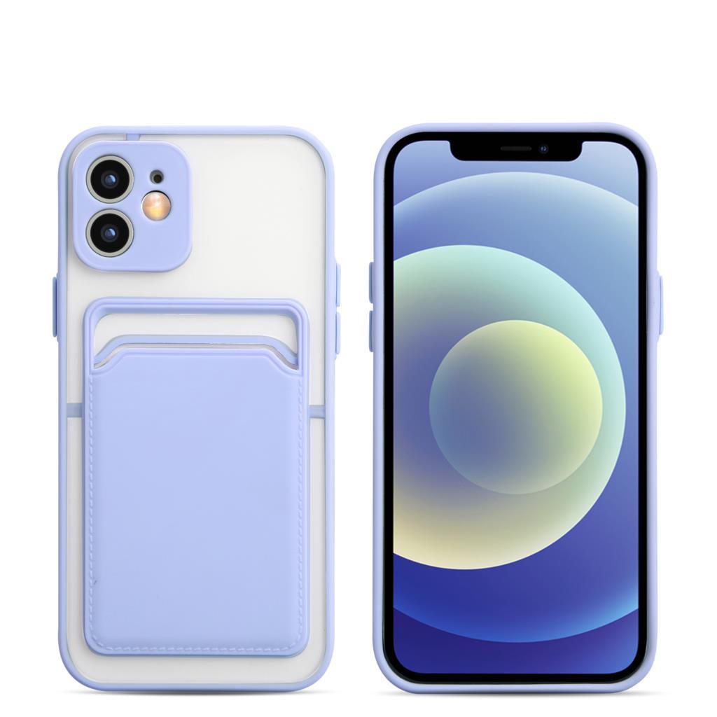 Luxury Card Holder Wallet Case For iPhone 11 Pro Max 12 Mini X XR 7 8 Plus XS Max Hard Solid Color Clear Protection Cover  Soft Silicone Shockproof Back Cover Stevvex