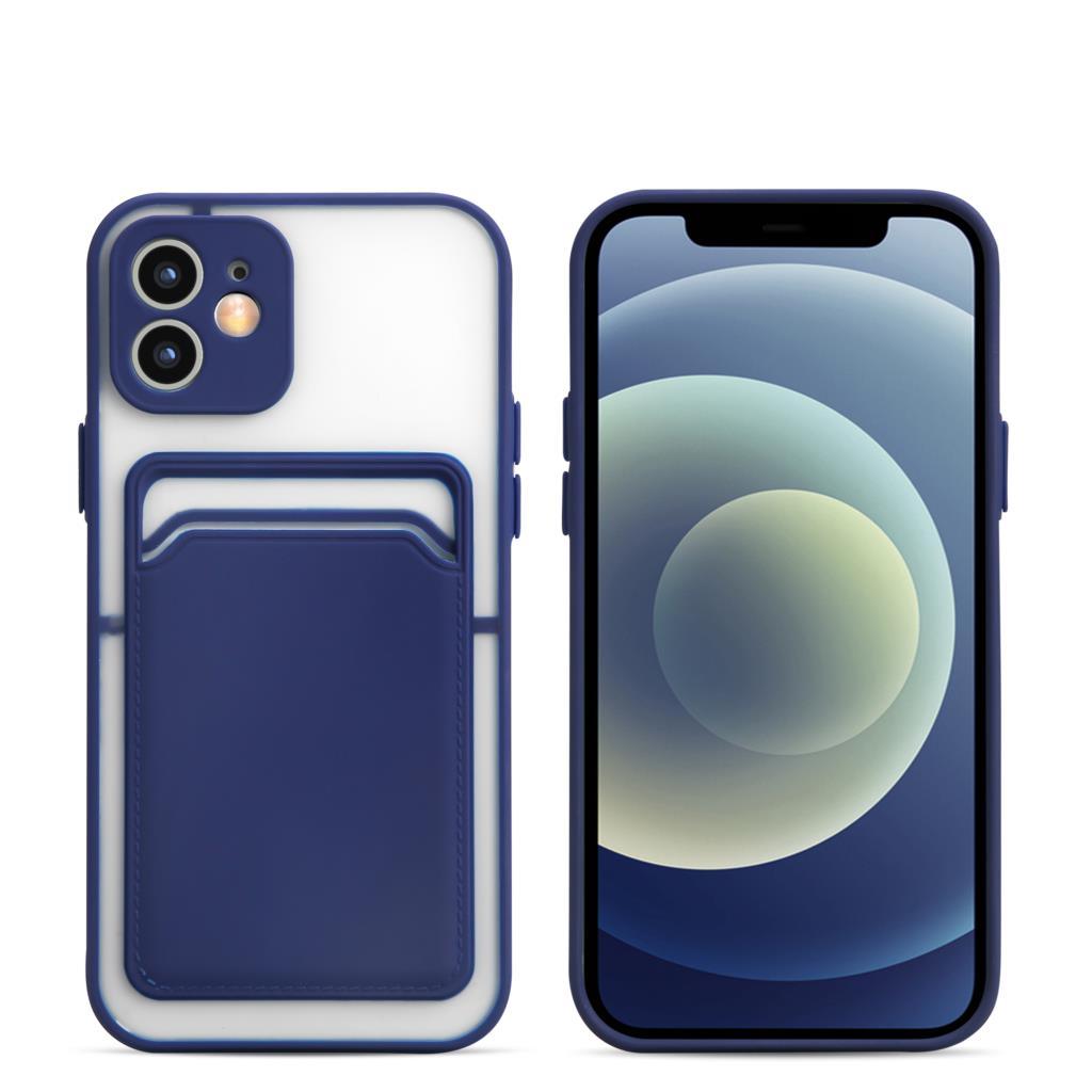 Luxury Card Holder Wallet Case For iPhone 11 Pro Max 12 Mini X XR 7 8 Plus XS Max Hard Solid Color Clear Protection Cover  Soft Silicone Shockproof Back Cover Stevvex