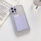 Luxury Card Holder Wallet Case For iPhone 11 Pro Max 12 Mini X XR 7 8 Plus XS Max Hard Solid Color Clear Protection Cover  Soft Silicone Shockproof Back Cover Stevvex