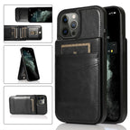 Luxury Cards Case For iPhone 14 13 12 Mini 11 Pro Max Durable Leather Strong Stand Holder Phone Cover Magnetic Flip Case For Women Girls With Card Holder Secure Card Holder Stevvex